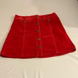 BDG Red A-Line Mini Skirt for Night Out